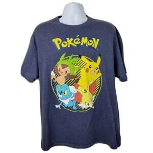 Official Nintendo Pokemon Pikachu & Friends gray t-shirt size XL